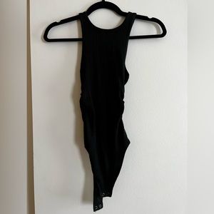 Size small aerie ribbed bodysuit with side ruching
